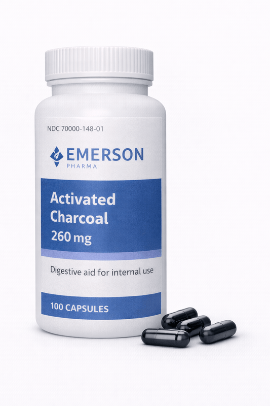 Activated Charcoal 260mg Capsules