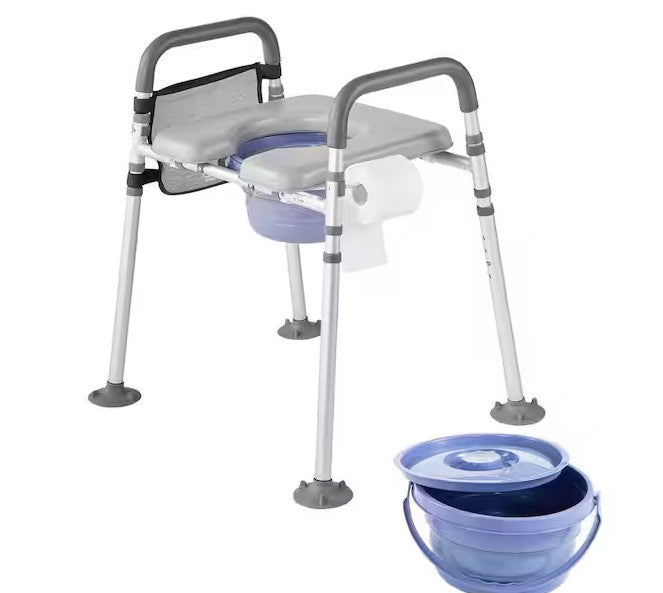 Bedside Commode Chair with Toilet Seat