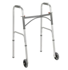 Adult Steel Folding Walker with Wheels (2 wheels)