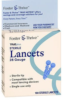 F&T TRUEplus Thin 28G Lancets 100 ct
