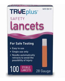 TRUEplus Safety 28G Lancets Mini 100 ct