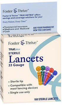 F&T TRUEplus 33G Lancets 100 ct